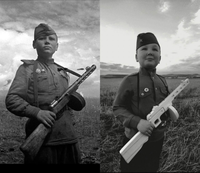 Реконструкция военных кадров.